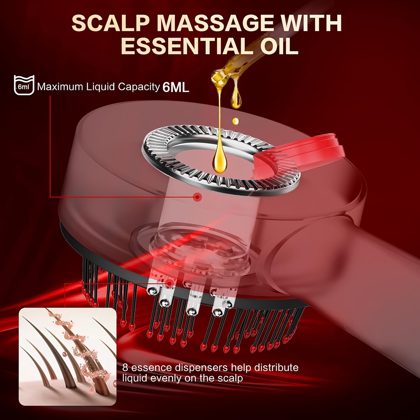 Electric Scalp Massager Comb - For Healthy & Shiny Hair ✨