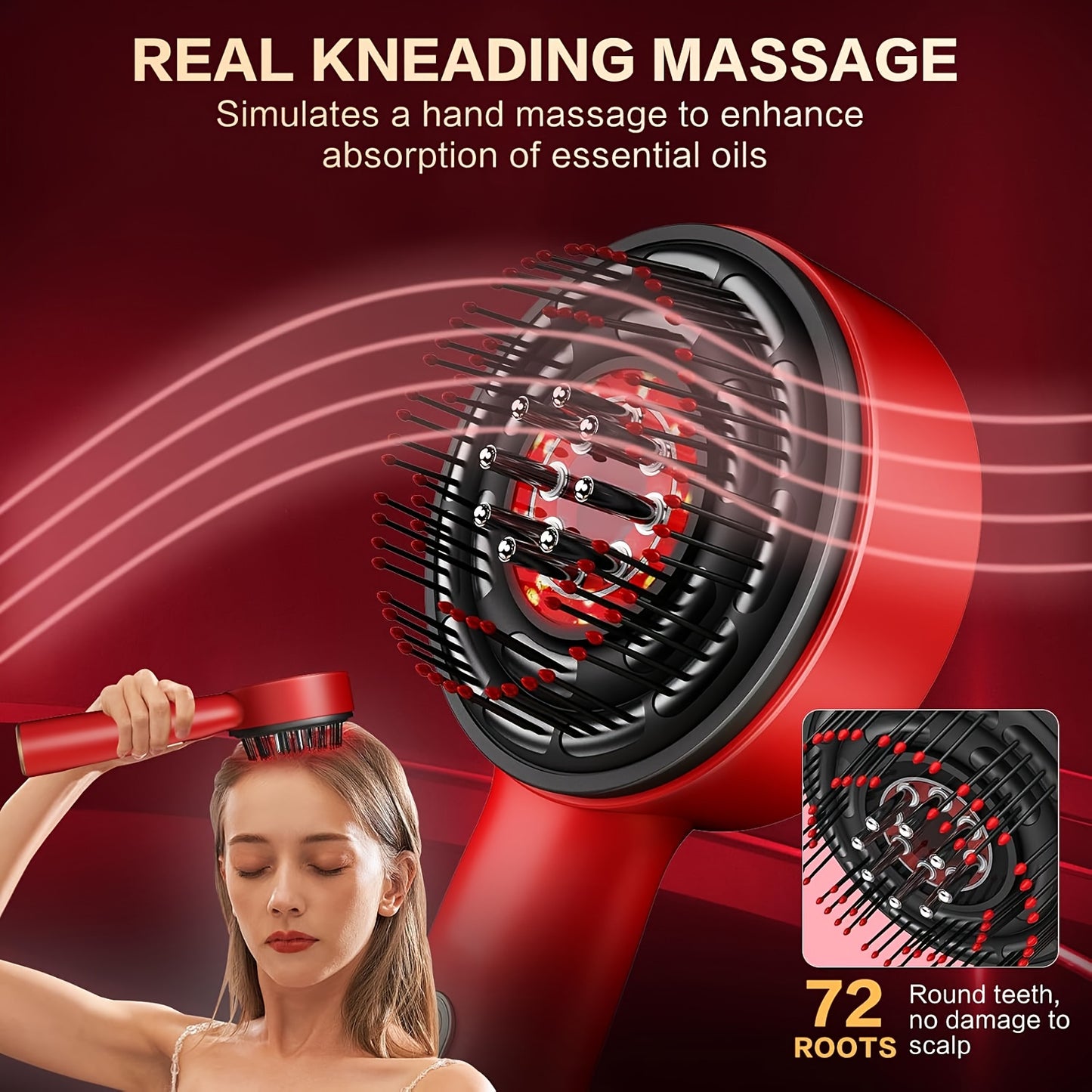 Electric Scalp Massager Comb - For Healthy & Shiny Hair ✨