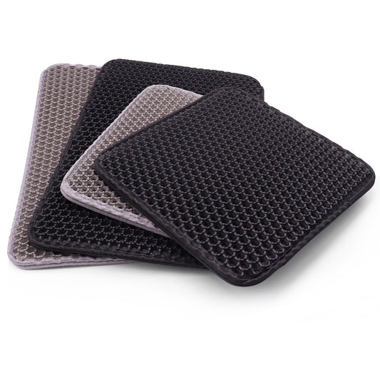 Pet Cat EVA Double Layer Basin Mat Anti-splash Filter Sand Cat Toilet Mat Wear-resistant Scratch-resistant Cattery Pad