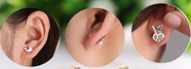 Earring Lifters for Stretched Earlobes / 2 pair