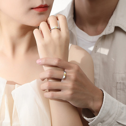 Simple All-match Love Couple Rings